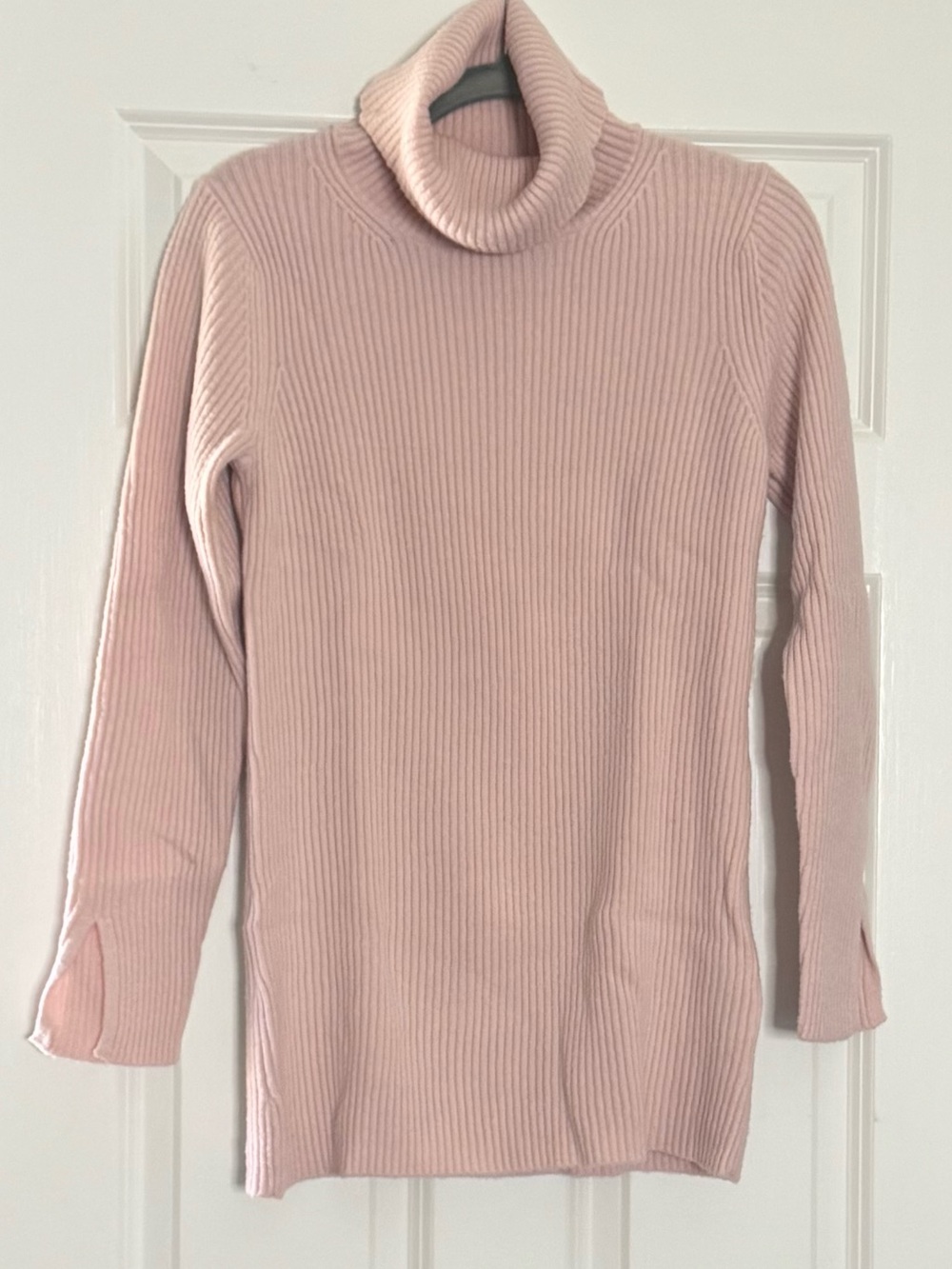Banana Republic Blush Pink Ribbed Crowl Neck Turtleneck Tunic
